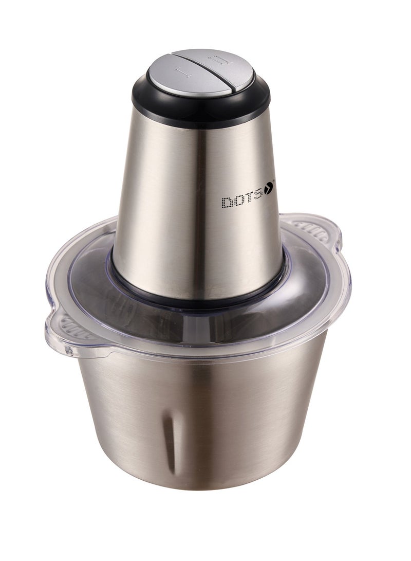 دوتس مفرمة لحوم كهربائية من دوتس، محضرة طعام 2.2 لتر من الفولاذ المقاوم للصدأ، مفرمة طعام للحوم والخضروات والفواكه والمكسرات مع 4 شفرات كبيرة حادة، بقوة 500 واط - Image 3